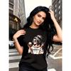 Fashion Women Women's Print with Floral Pattern T Shirt Funny Casual O-neck Short Sleeves T-shirt Summer Female Tee Shirt