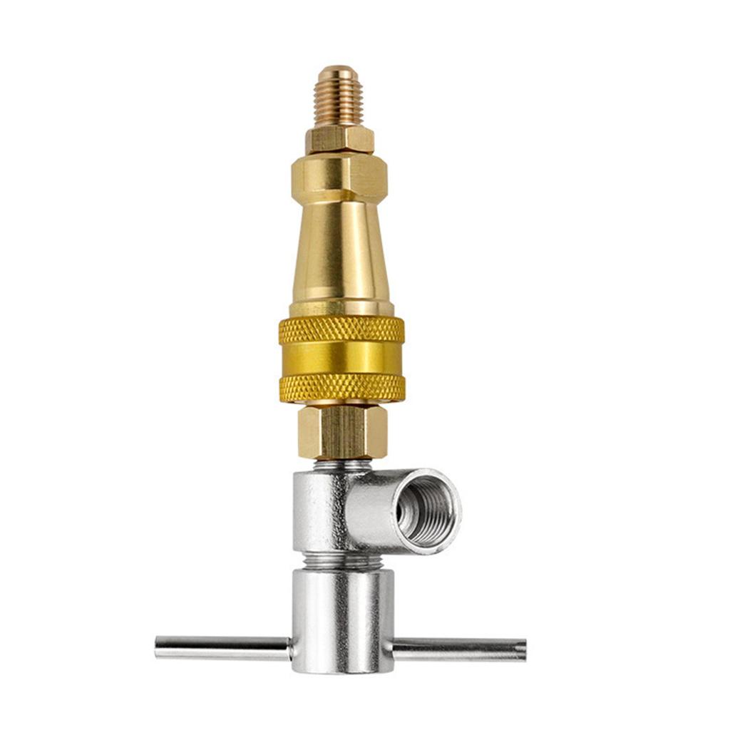 Brass Quick Coupling 1/4 Inch Refrigerator Quick Coupling Tools Metal Quick Connector for Cooling System & High Pressure Washer