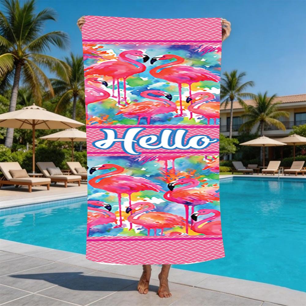 Smile Sun Hello Summer Watermelon Daisy Print Beach Towel Pool Towel Summer Holiday Swim Outdoor Picnic Travel Accessory