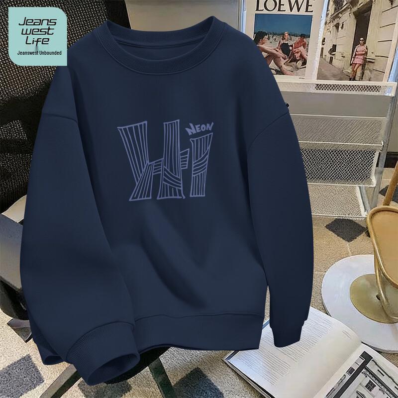 Jeanswest Men s Graphic Print Crewneck Pullover 3XL