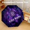 8 Rib Auto Folding Umbrella Austria Wien FC Print Custom Name Text Portable Rain Gear