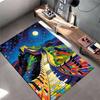 Colorful Great Wall of China Pattern Living Room Carpet, Starry Night Style Suitable for Use As an Anti-slip for Living Room Bedroom Sofas