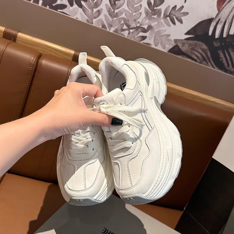 Thick-soled heightening women's spring new style versatile muffin little white shoes sneakers