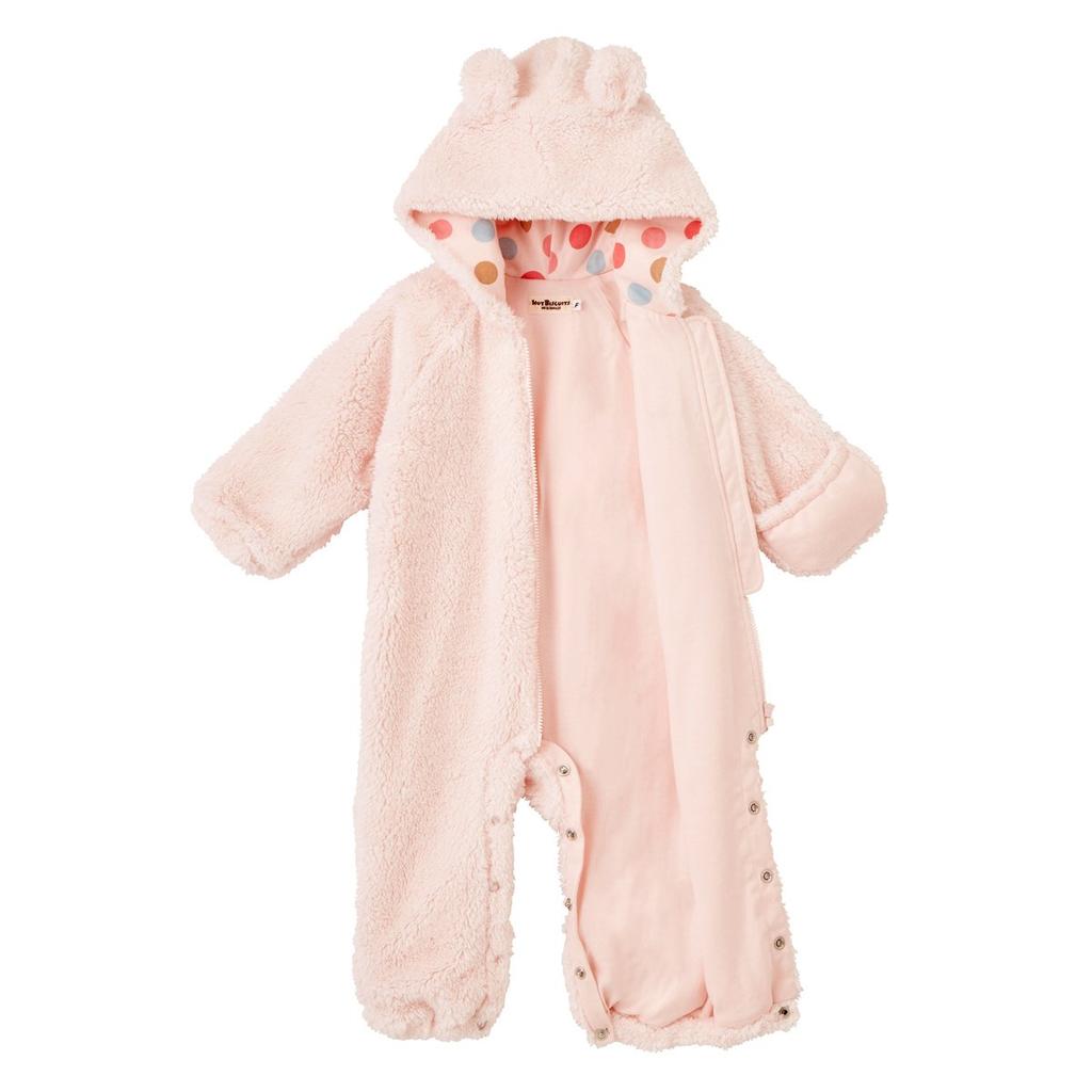 MIKIHOUSE HOT BISCUITS Romper Jumpsuit for Boys and One Size Fits All Product Girls, Pink, (60-80cm), Code 73-1203-615