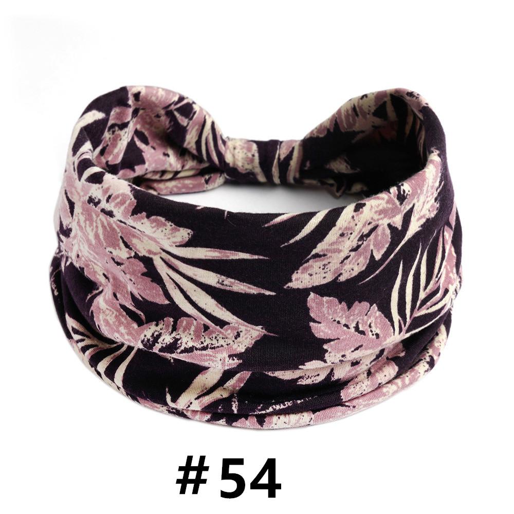 Damen Boho Stirnbänder Baumwolle Breite Turban Headwraps Rutschfeste Stretch Spa Haarbänder Workout Yoga Stirnbänder Bandage Running Bandana Haarschmuck