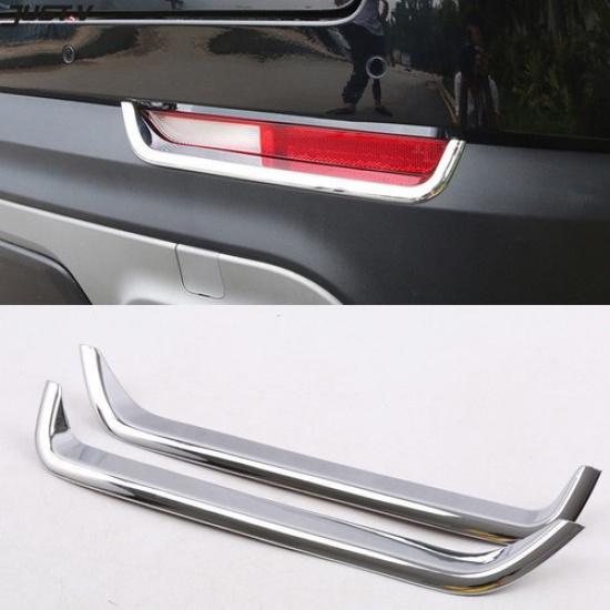 For Cadillac XT4 2018 19- Chrome Rear Tail Fog Light Eyebrow Cover Trim 2pcs