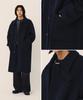 Kiimuir [Wool 80] Wool Semi-Overfit Balmacaan Coat_Navy