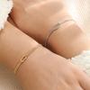 Juego de 2 Pulseras Sencillas de Metal Nudo de Amor para Pareja Unisex Mujeres Hombres Regalo para Mejor Amigo Joyería de Brazo Minimalista