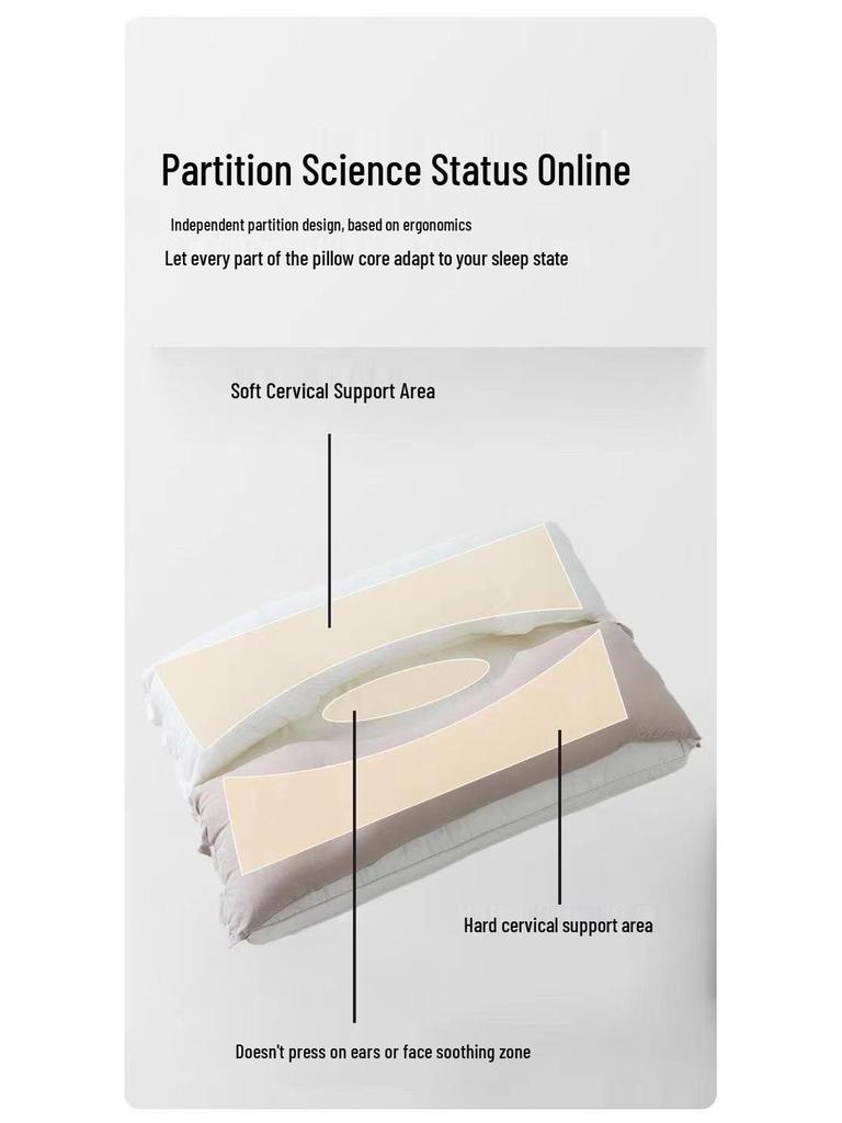 3-in-1 Detachable Double-Layer Cotton Neck Support Pillow