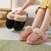 2025 new slippers piled and thickened home warm thick-soled cotton shoes non-slip indoor winter plush cotton slippers
