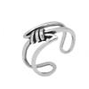 Adjustable Vintage Braided Hollow Out Ring Women Men Boho Chic Stackable Open Band Plated Jewelry