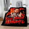 Rapper Anuel AA printed blankets Picnic blanket Flannel Warm blanket Soft Cozy Blanket Travel Blankets bed linings Birthday Gift