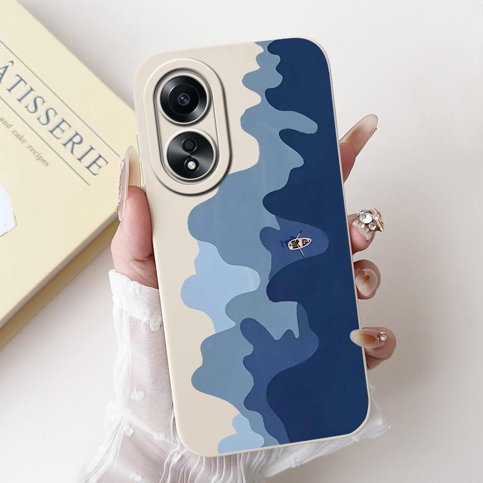 For Oppo A58 4G Case CPH2577 Silicone Cute Cat Fashion Butterfly Flower Love Painted Shockproof Cover For Oppo A58 4G Phone Case