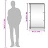 Wall Mirror Black 60x100 cm Rectangular Iron