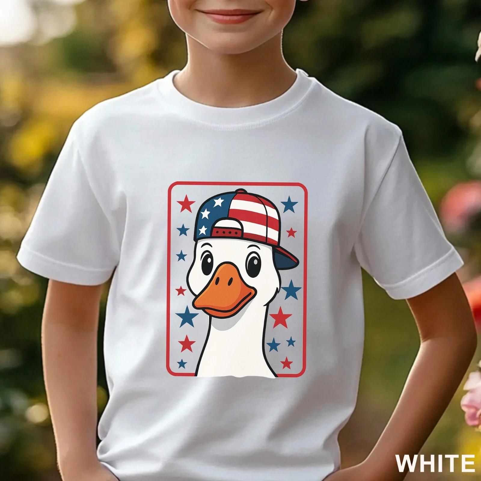 Fourth of July Tee, Patriotic Shirt, July Fourth Goose Shirt, 203224 L