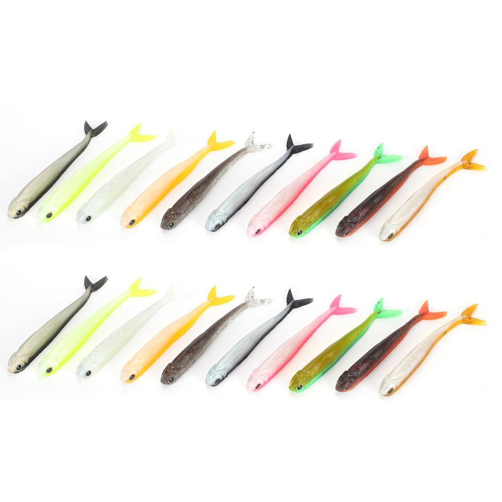 2Set Artificial Simulation Double Color Soft Silicone Lure Bait Fishing Accessory