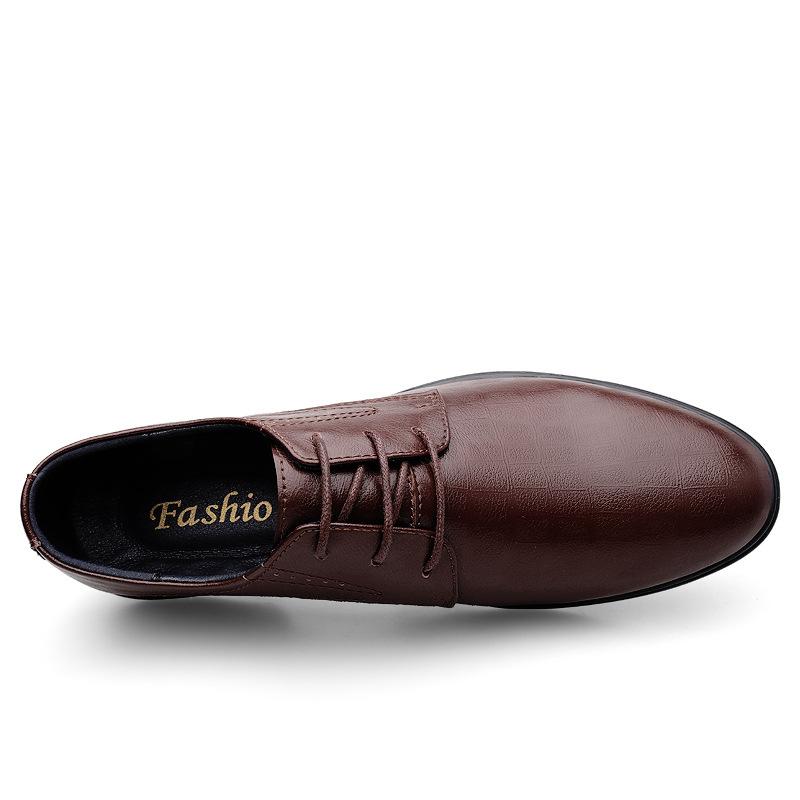 Business Style Leather Shoes, First-layer Cowhide Work Shoes, Men's Inner Height-increasing Casual Leather Shoes, Spring Formal Leather Shoes for Men