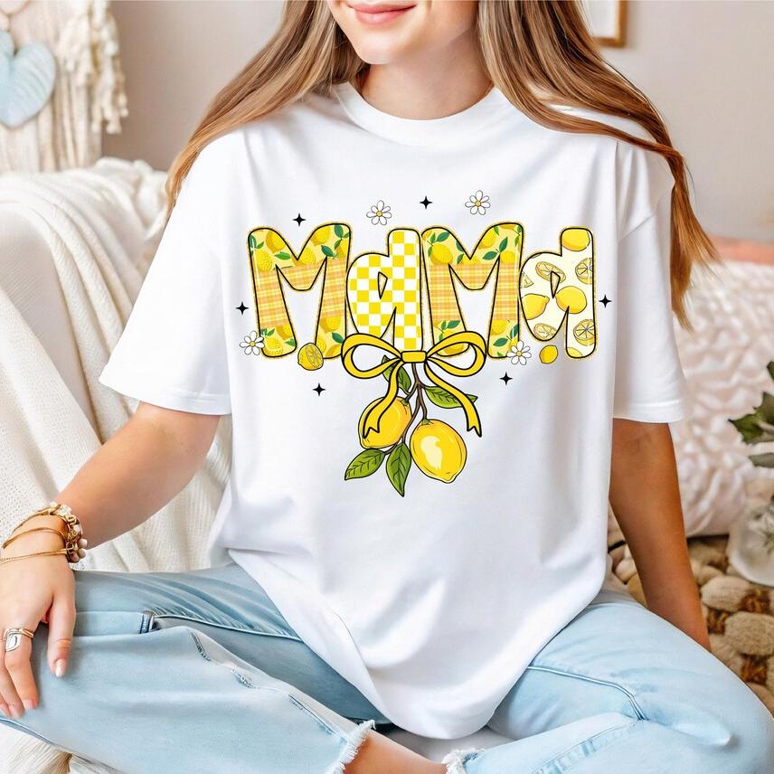 Mama Shirt Mothers Day Tshirt Mom Life Tee Lemon Mama Shirt Summer Mama Shirt Floral Mama Shirt Fruit Citrus Mama Tee S