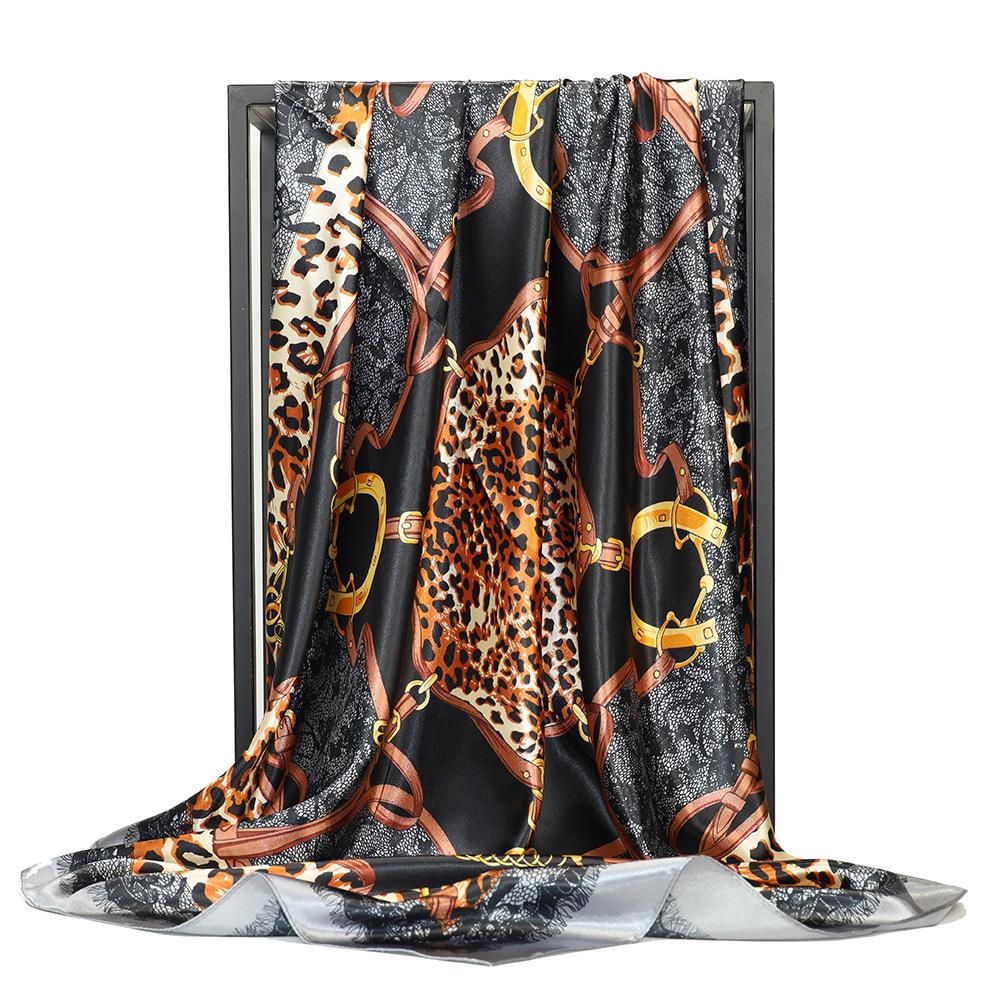 Vysoce kvalitní luxusní hedvábné šátky čelenka Šály Šála na krk pro ženy Řetízek Hedvábný šátek Dámská ozdobná šála