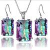 1pcs Necklace And Earrings Set, New Fashion Creative Personality Versatile Earrings Necklace Set, Women Clavicle Chain Crystal Pendant Jewelry Gift