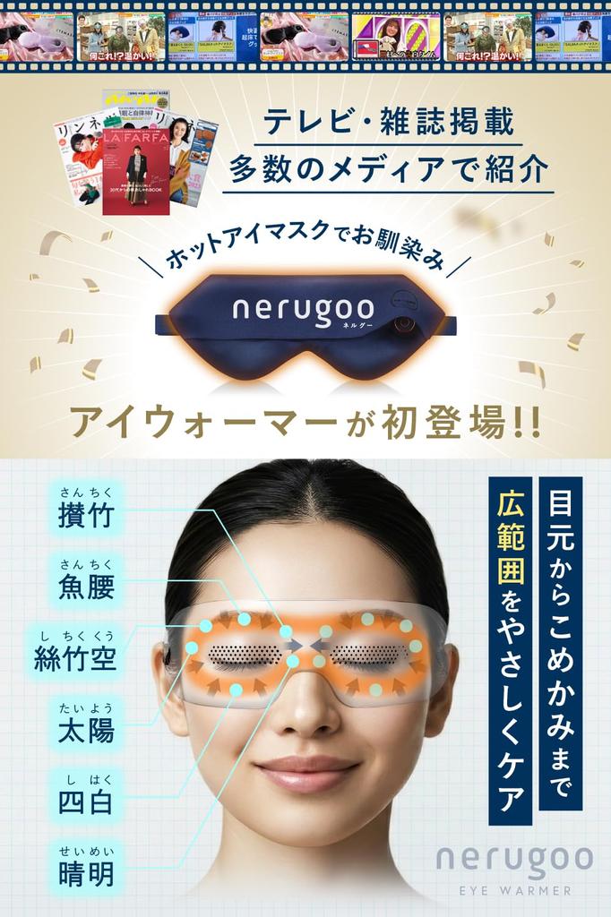 Nerugoo Rechargeable Hot Eye Mask White
