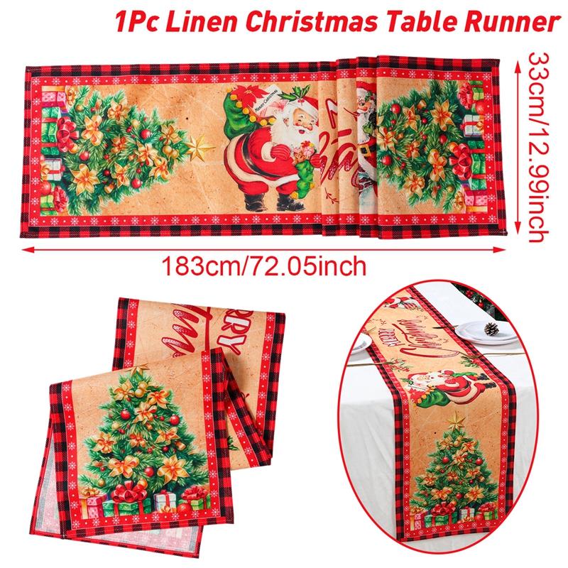 

Рождественская дорожка для стола, рождественские украшения для дома 2024, украшения для рождественской вечеринки, подарки на Новый год 2025 года в Навидаде