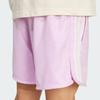 Adidas Originals Striped Elastic Waist Fitted Three-Quarter Sports Shorts Men Shorts Pink JC6516