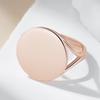 Modischer glänzender großer Ring für Frauen Roségoldfarben Schlichte runde Accessoires Hohe Qualität Täglicher feiner Schmuck