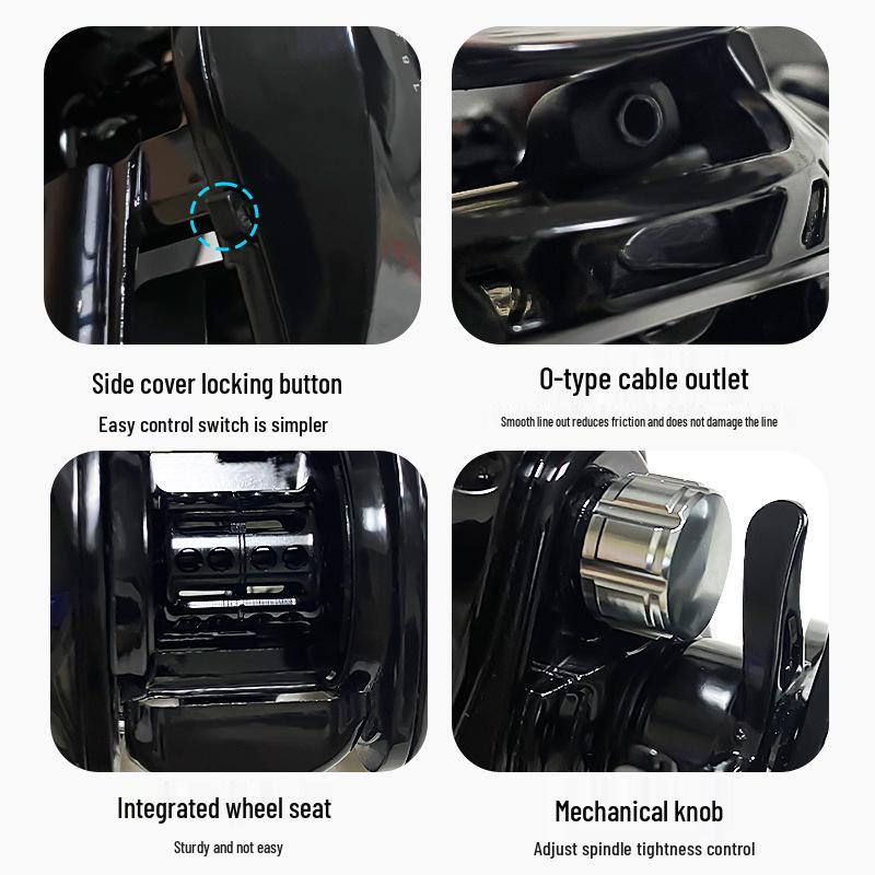 Black Warrior Anti-Backlash Baitcasting Reel - Super Light, Long Cast, Magnetic Brake, Micro Lure, All-Purpose Metal Fishing Reel