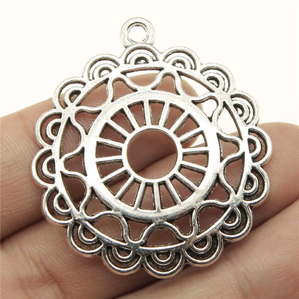 6pcs Antique Silver Color Earring Connector Charms For Jewelry Making Charms Earring Connector Jewelry Findings DIY