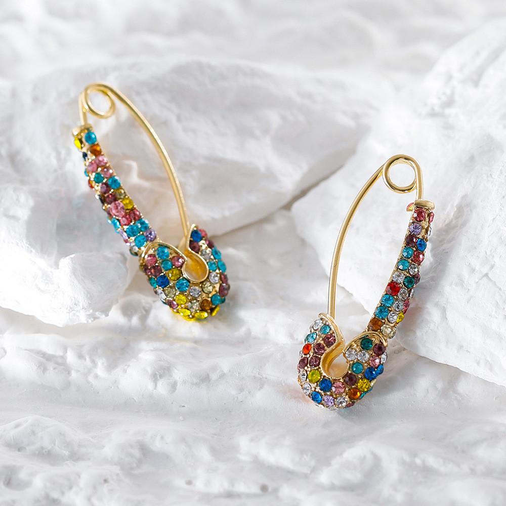 Colorful Geometric Elegant Rhinestone Earrings Perfect For Any Outfit
