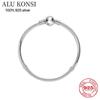 Sale Fit Original Pan Bracelet For Women Real 100 %925 Sterling Silver Snake Chain Bangle Charms Diy High Quality Jewelry