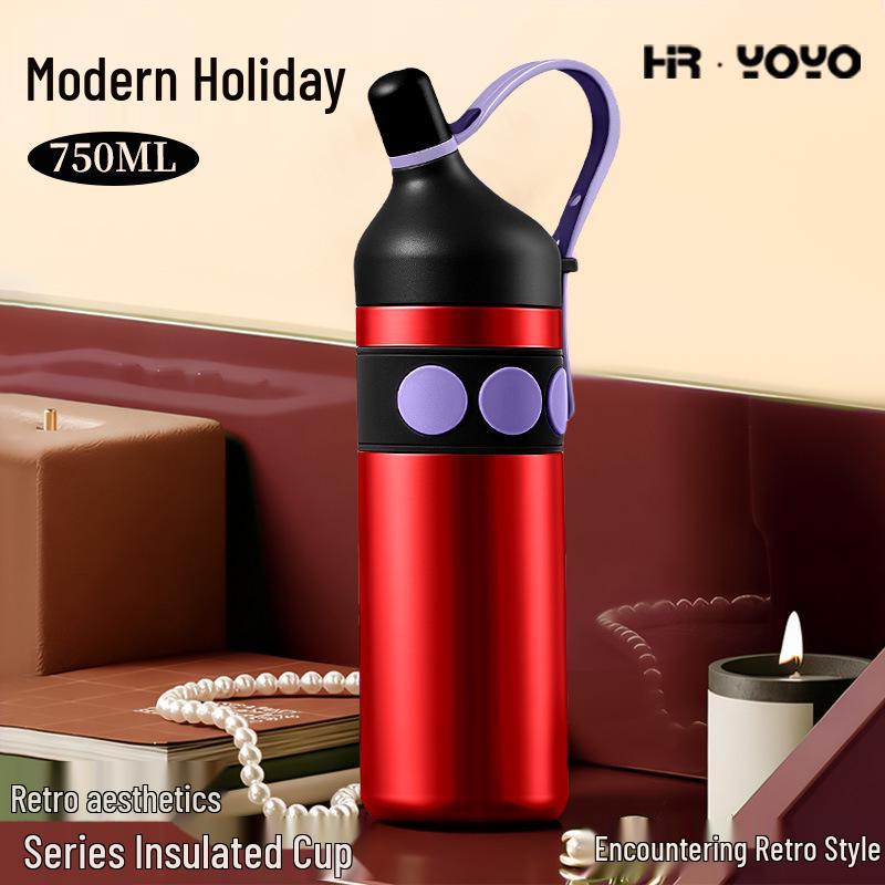 Stylish Large-Capacity Insulated Sports Water Bottle for Women