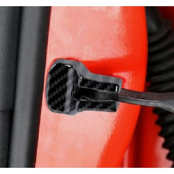 For 2015- Ford Mustang ABS Carbon Fiber Door Stopper Buckle Cover Protector