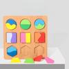 Holzpuzzle Montessori 3D Geometrische Formen Brett für Kinder Vorschule Lern Lernspiel Farbe Erkennung Spielzeug für Kinder