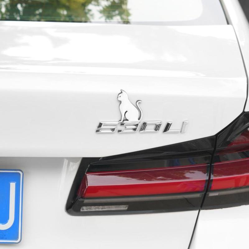 3D Metal Cat Car Emblem Personalized Creative Sticker Cute Auto Exterior Decor Covering Decal