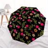 1 Stück Floraler Automatischer Tragbarer Regenschirm mit Langlebigem Eisengestell und Kunststoffgriff, Niedliches und Modisches Design, Perfekt Valent