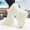 Women's Outdoor Snow Boots Comfortable Warm with Fleece High Top Classic Women's Snow Sneakers With Short Plush Shoes for Women