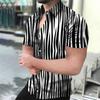 Camicie Hawaiane Estive da Uomo Collo a Revers Camisa Stampa 3D Leopardo Camicie Uomo Donna Manica Corta Camicetta Monopetto