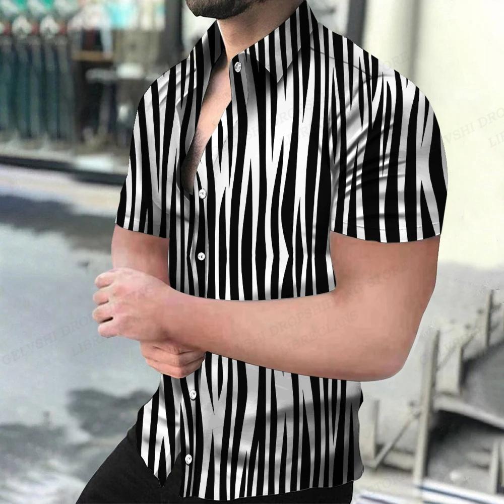 Camicie Hawaiane Estive da Uomo Collo a Revers Camisa Stampa 3D Leopardo Camicie Uomo Donna Manica Corta Camicetta Monopetto