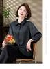 Stylish Loose-Fit Long-Sleeve Top for Middle-Aged & Elderly Women - Casual Belly-Covering Shirt