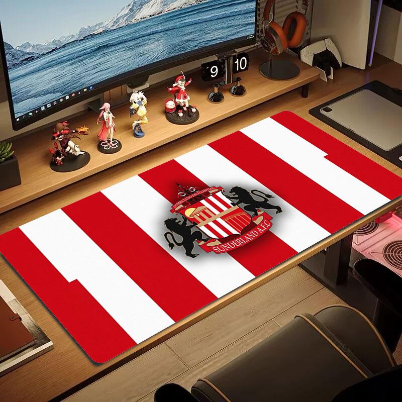Sunderland Association Football Club Logo Large Size Mouse Pad Large Gaming Table Cushion Non-slip Laptop Tablet Big Mousepad XXL Mat Mini PC Playmat