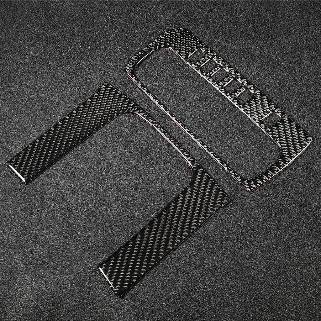 2 st äkta kolfiber växelspaksknapp panel dekorationsram passar för Civic 10:e FC FK 16-19