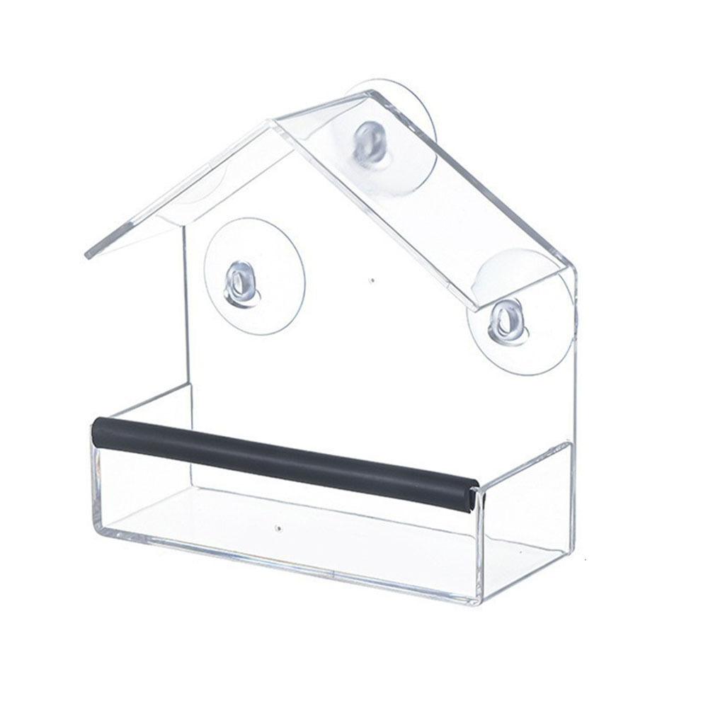 

Plastic Windowsill Birdfeeders Clear Window Bird House Popular Window Bird Feeders Wild Birds with rubber strip