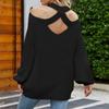 Women's Fashion Leisure Temperament Sexy Shoulder Solid Color Knitting Sweater