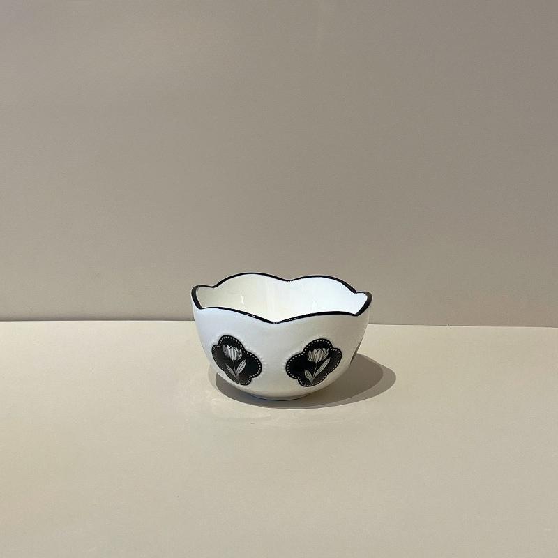 Vintage Tulip Ceramic Dinnerware Set 2025 New Retro Bowls Plates Dishes Tableware