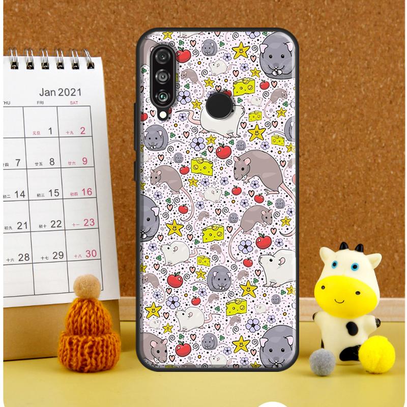 Cute Cartoon Animal Rat For Huawei Nova 9 10 SE 3i 7i 8i 11i 12i Y60 Y61 Y70 Y72 Y73 Y90 Y91 P20 P30 P40 Lite Case