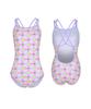 Jeteseu Women'S Double Strap Crossbody One-Piece Swimsuit Daisy Blush L9A0057