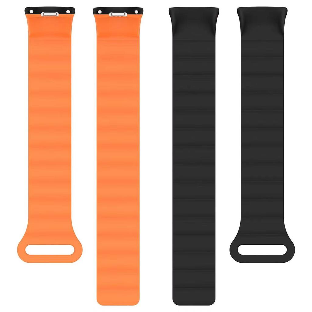 Magnetic Loop Silicone Strap For Xiao Mi Band 9 8 Sports Bracelet Double Color Wristband for Xiao Mi Band 10 Correa Accessorie