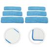 Sustainable Washing Machine Safe Microfiber Mop Replacement Pads Adapted To Different Cleaning Tasks In a Six Pack Set